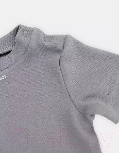 Изображение товара Набор футболок для малышей Rant Hugs And Kisses / 46-74 (2шт, Arctic Grey, р.74)