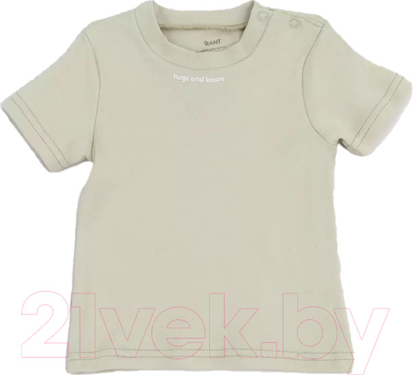 Изображение товара Футболка для малышей Rant Hugs And Kisses / 46-74 (2шт, Light Green, р.74)
