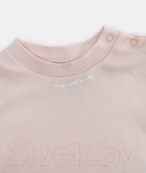 Изображение товара Набор футболок для малышей Rant Hugs And Kisses / 46-74 (2шт, Soft Pink, р.74)