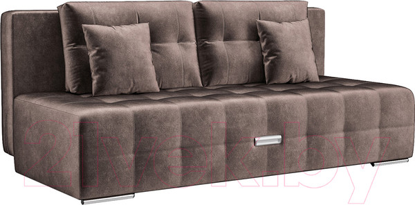 Изображение товара Диван Mebel-Ars Еврокнижка Марсель №4 (бархат серо-шоколадный Star Velvet 60 Coffee)