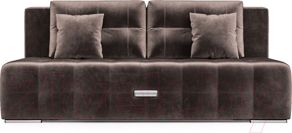 Изображение товара Диван Mebel-Ars Еврокнижка Марсель №4 (бархат серо-шоколадный Star Velvet 60 Coffee)