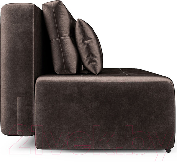 Изображение товара Диван Mebel-Ars Еврокнижка Марсель №4 (бархат серо-шоколадный Star Velvet 60 Coffee)
