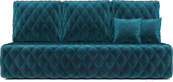 Изображение товара Диван Mebel-Ars Еврокнижка Роял (бархат сине-зеленый/Star Velvet 43 Black Green)