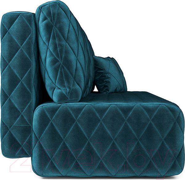 Изображение товара Диван Mebel-Ars Еврокнижка Роял (бархат сине-зеленый/Star Velvet 43 Black Green)