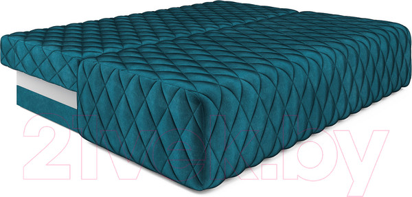 Изображение товара Диван Mebel-Ars Еврокнижка Роял (бархат сине-зеленый/Star Velvet 43 Black Green)