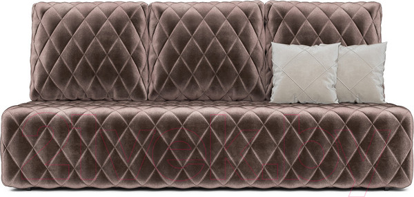 Изображение товара Диван Mebel-Ars Еврокнижка Роял (бархат серо-шоколадный/Star Velvet 60 Cofee)