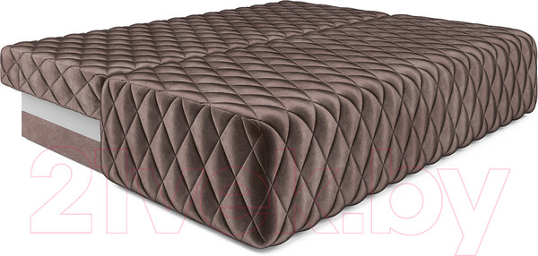 Изображение товара Диван Mebel-Ars Еврокнижка Роял (бархат серо-шоколадный/Star Velvet 60 Cofee)