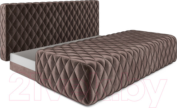 Изображение товара Диван Mebel-Ars Еврокнижка Роял (бархат серо-шоколадный/Star Velvet 60 Cofee)