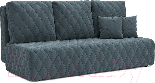Изображение товара Диван Mebel-Ars Еврокнижка Роял (велюр серо-синий НВ-178/26)