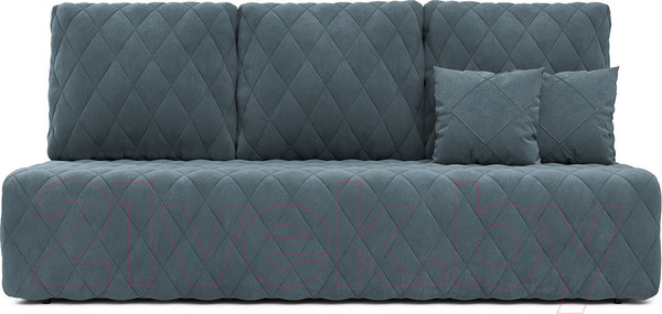 Изображение товара Диван Mebel-Ars Еврокнижка Роял (велюр серо-синий НВ-178/26)