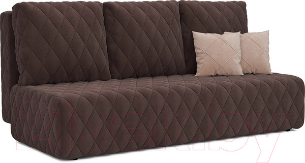 Изображение товара Диван Mebel-Ars Еврокнижка Роял (велюр молочный шоколад НВ-178/13)