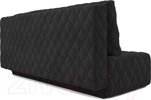 Изображение товара Диван Mebel-Ars Еврокнижка Роял (велюр черный НВ-178/17)
