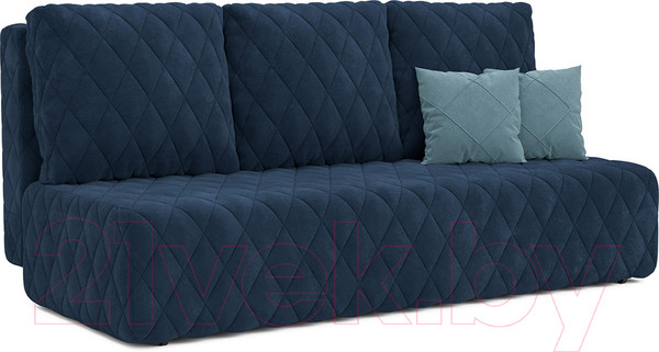 Изображение товара Диван Mebel-Ars Еврокнижка Роял (темно-синий Luna 034)