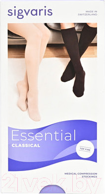 Изображение товара Гольфы компрессионные Sigvaris Essential Classical / 15241 (M Long, черный)