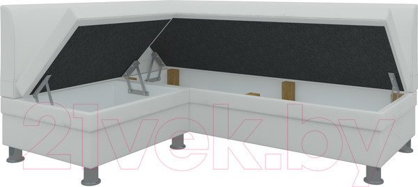 Изображение товара Уголок кухонный мягкий Лига Диванов Уют 31 левый / 58699 (экокожа, белый)