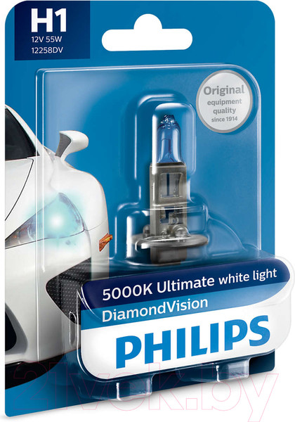 Изображение товара Автомобильная лампа Philips H1 12258DVB1