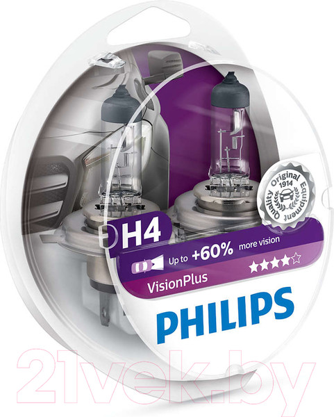 Изображение товара Комплект автомобильных ламп Philips H4 12342VPS2