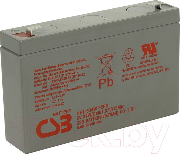Изображение товара Аккумуляторная батарея CSB HRL 634W F2 FR