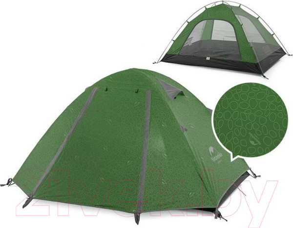 Изображение товара Палатка Naturehike P-Series 3 / NH18Z033-P 210T65D (зеленый)