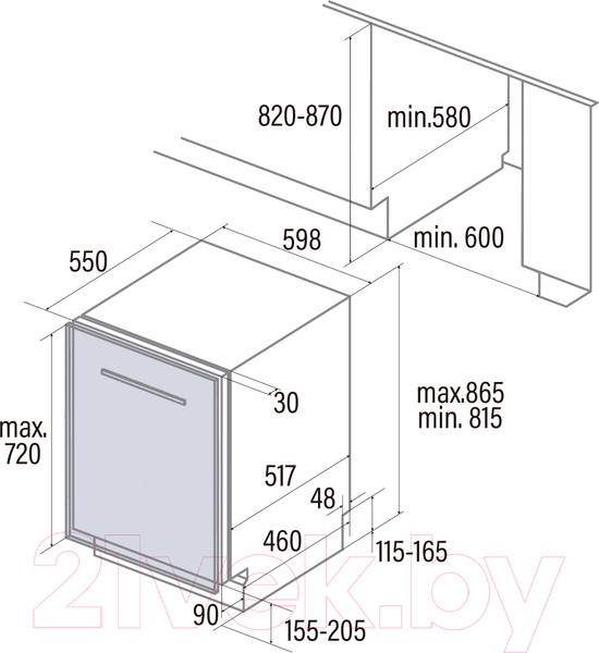 Изображение товара Посудомоечная машина Cata LVI 61013/A