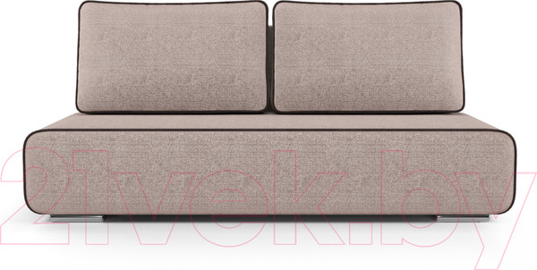 Изображение товара Диван Mebel-Ars Еврокнижка Марк (рогожка бежевая/кордрой коричневый)