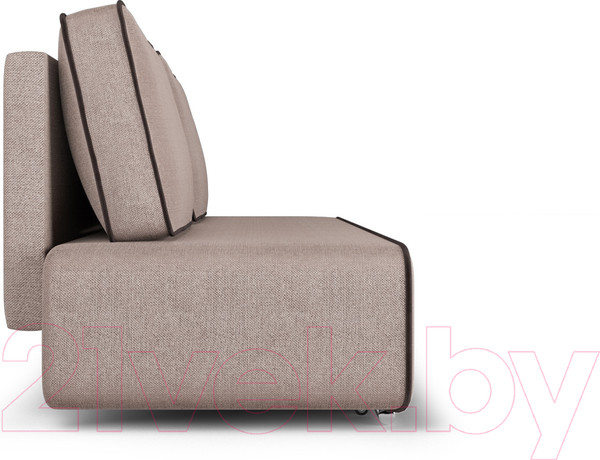 Изображение товара Диван Mebel-Ars Еврокнижка Марк (рогожка бежевая/кордрой коричневый)