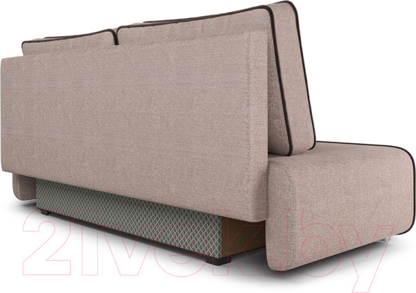 Изображение товара Диван Mebel-Ars Еврокнижка Марк (рогожка бежевая/кордрой коричневый)