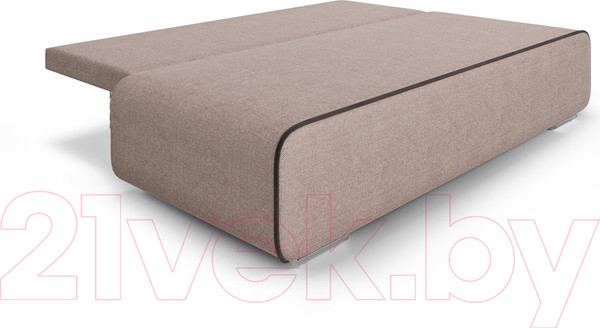 Изображение товара Диван Mebel-Ars Еврокнижка Марк (рогожка бежевая/кордрой коричневый)