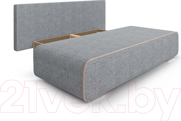 Изображение товара Диван Mebel-Ars Еврокнижка Марк (рогожка серая/кордрой бежевый)