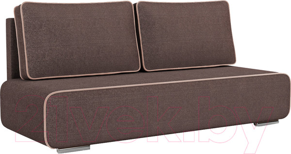 Изображение товара Диван Mebel-Ars Еврокнижка Марк (рогожка шоколад/кордрой бежевый)