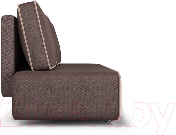 Изображение товара Диван Mebel-Ars Еврокнижка Марк (рогожка шоколад/кордрой бежевый)