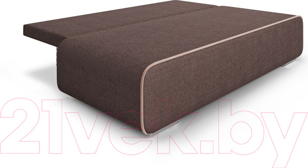 Изображение товара Диван Mebel-Ars Еврокнижка Марк (рогожка шоколад/кордрой бежевый)