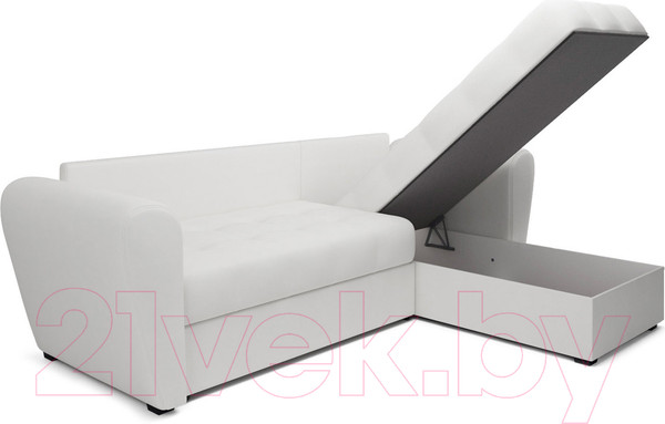 Изображение товара Диван угловой Mebel-Ars Амстердам (экокожа белая)