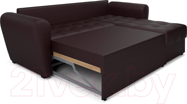 Изображение товара Диван угловой Mebel-Ars Амстердам (экокожа шоколад)