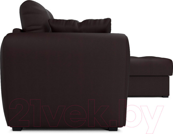 Изображение товара Диван угловой Mebel-Ars Амстердам (экокожа шоколад)