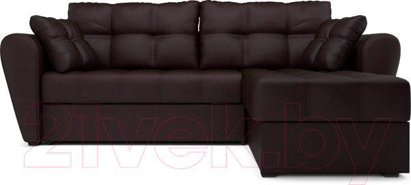 Изображение товара Диван угловой Mebel-Ars Амстердам (экокожа шоколад)