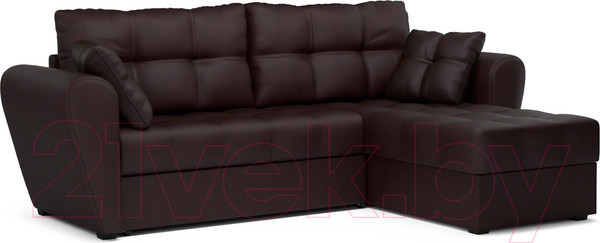Изображение товара Диван угловой Mebel-Ars Амстердам (экокожа шоколад)