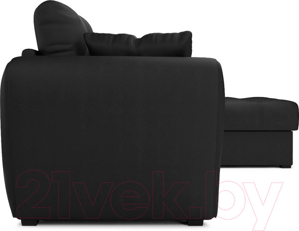 Изображение товара Диван угловой Mebel-Ars Амстердам (экокожа черный)