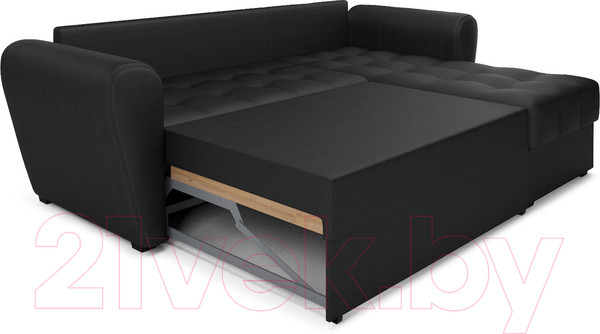 Изображение товара Диван угловой Mebel-Ars Амстердам (экокожа черный)