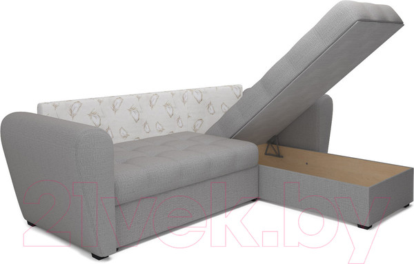 Изображение товара Диван угловой Mebel-Ars Амстердам Эконом (рогожка серый)