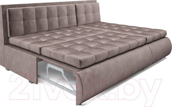 Изображение товара Диван угловой Mebel-Ars Кормак (бархат серо-шоколадный/star velvet 60 cofee)