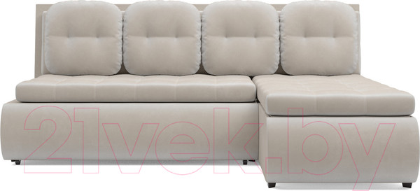 Изображение товара Диван угловой Mebel-Ars Кормак (бархат бежевый/star velvet 6 light beige)