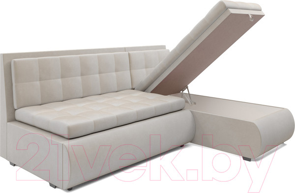 Изображение товара Диван угловой Mebel-Ars Кормак (бархат бежевый/star velvet 6 light beige)