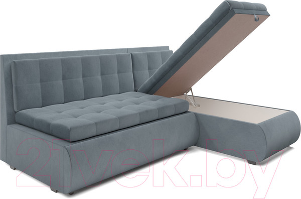 Изображение товара Диван угловой Mebel-Ars Кормак HB-178 26 (велюр серо-синий)