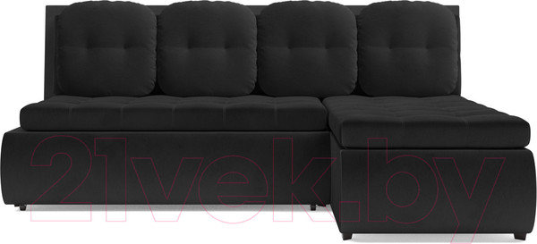 Изображение товара Диван угловой Mebel-Ars Кормак НВ-178 17 (велюр черный)