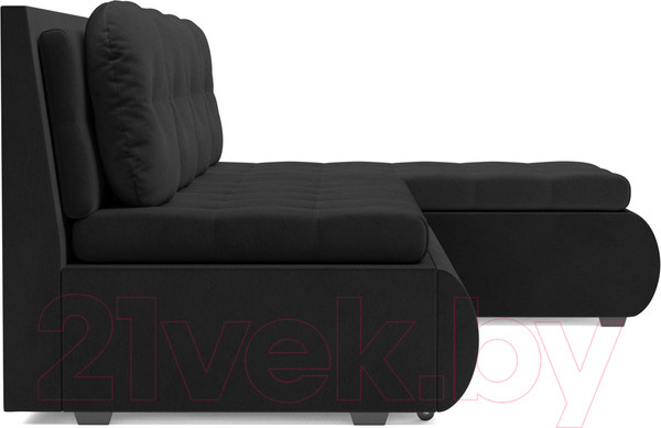 Изображение товара Диван угловой Mebel-Ars Кормак НВ-178 17 (велюр черный)