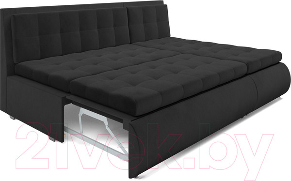 Изображение товара Диван угловой Mebel-Ars Кормак НВ-178 17 (велюр черный)