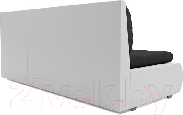 Изображение товара Диван угловой Mebel-Ars Кормак НВ-178 17 (велюр черный/экокожа белая)