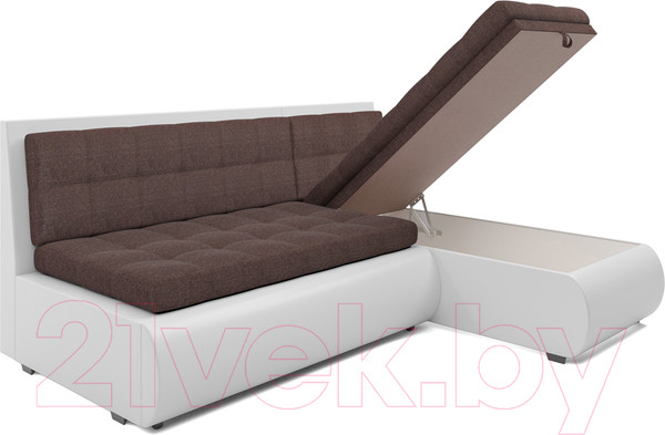 Изображение товара Диван угловой Mebel-Ars Кормак (рогожка шоколад)