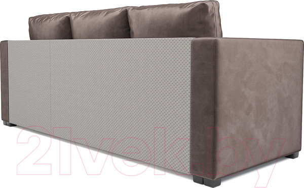 Изображение товара Диван угловой Mebel-Ars Мансберг (бархат серо-шоколадный/star velvet 60 cofee)